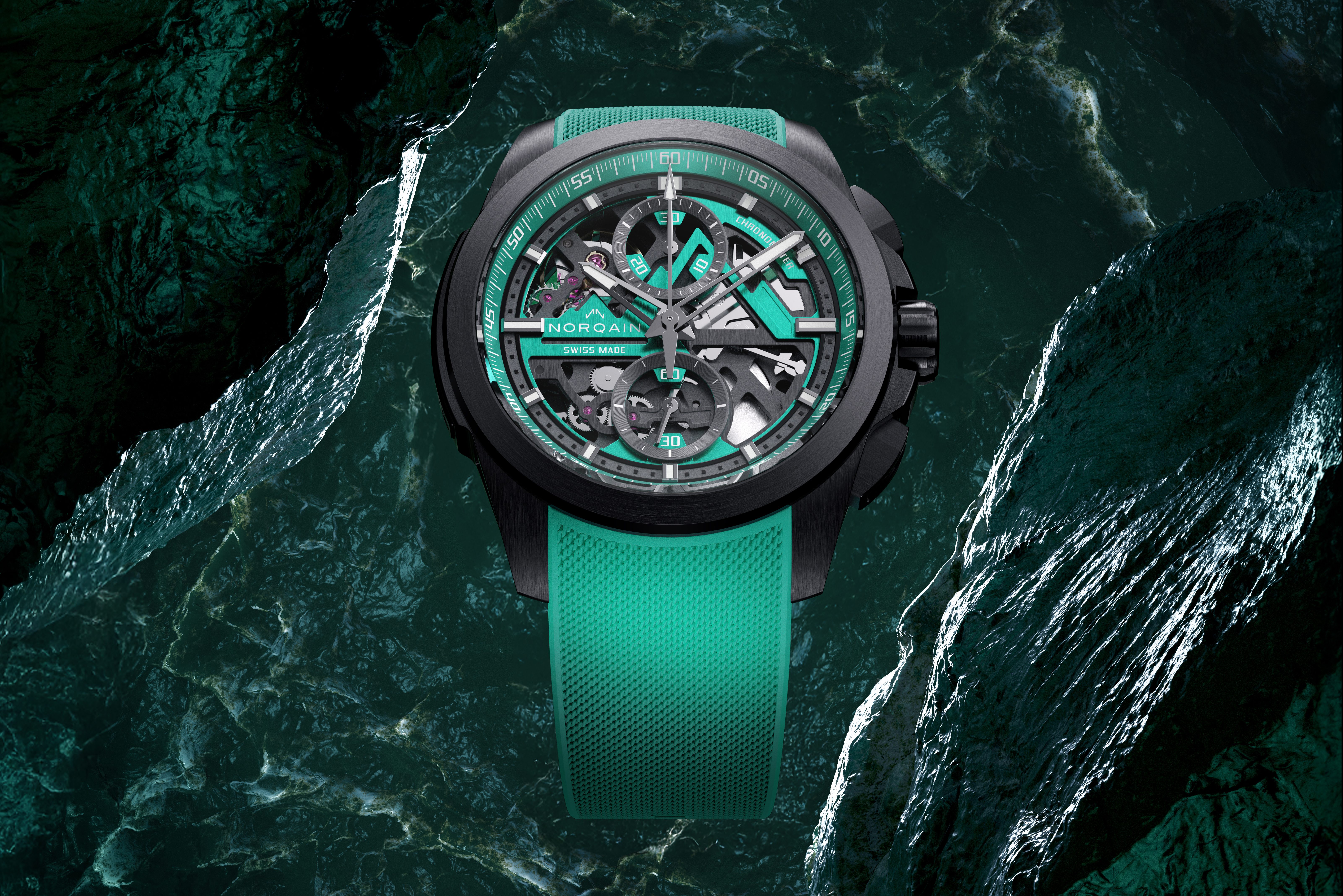 <strong>Norqain Independence Skeleton Chrono 42mm Jade</strong>