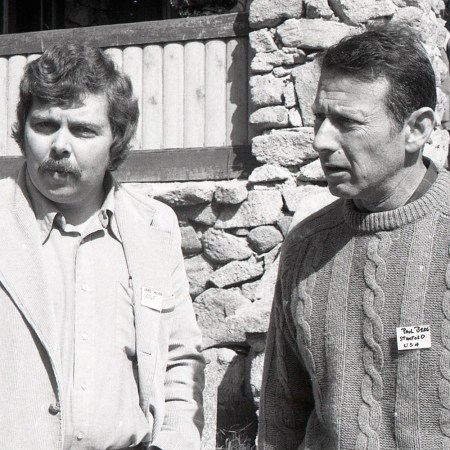 Herbert Boyer (left) and Paul Berg (right) at the conference at Asilomar, February 26, 1975.