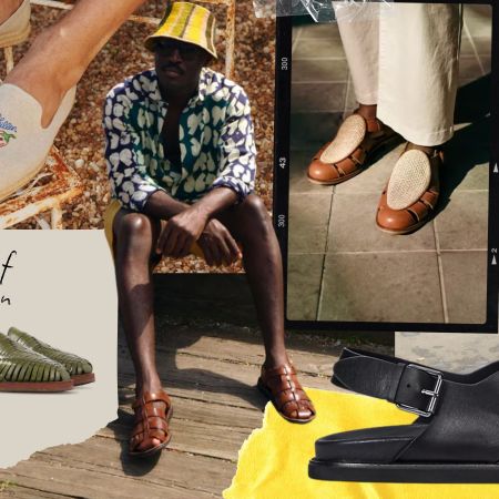 A collage of the best sandals for men this summer.